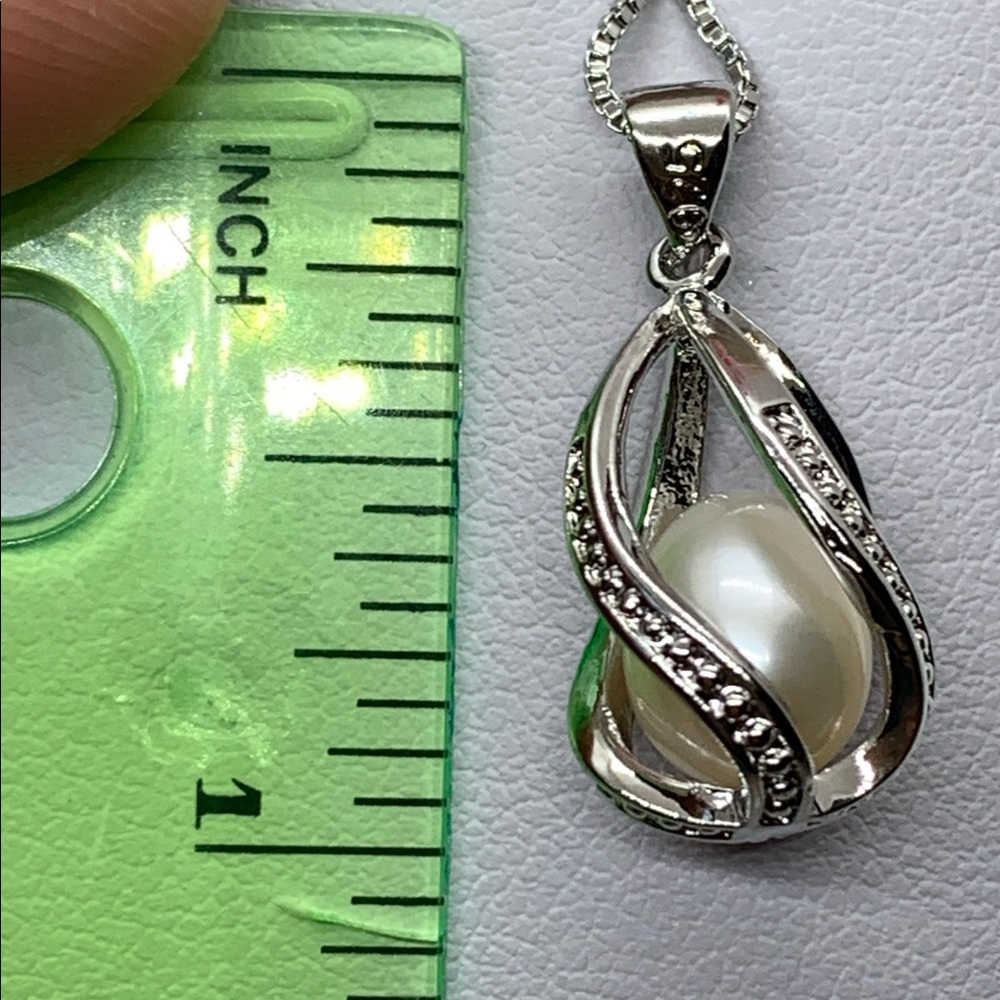 Natural Freshwater Pearl S925 Necklace - Picture 5 of 5
